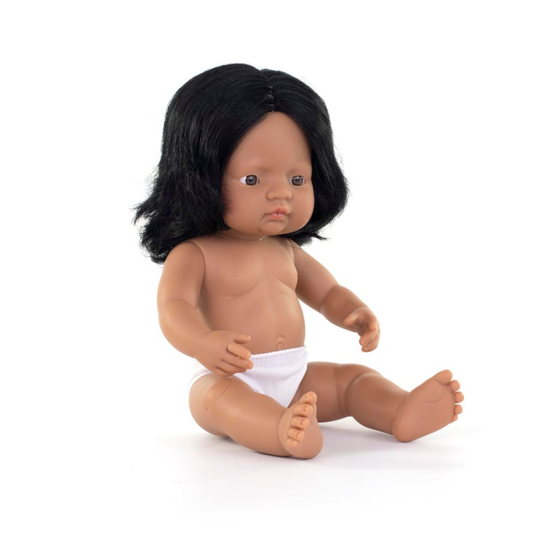 Miniland Doll 15'' Hispanic Girl (Polybag) - Made in Spain, Anatomically Correct, Quality, Inclusion - Image 1